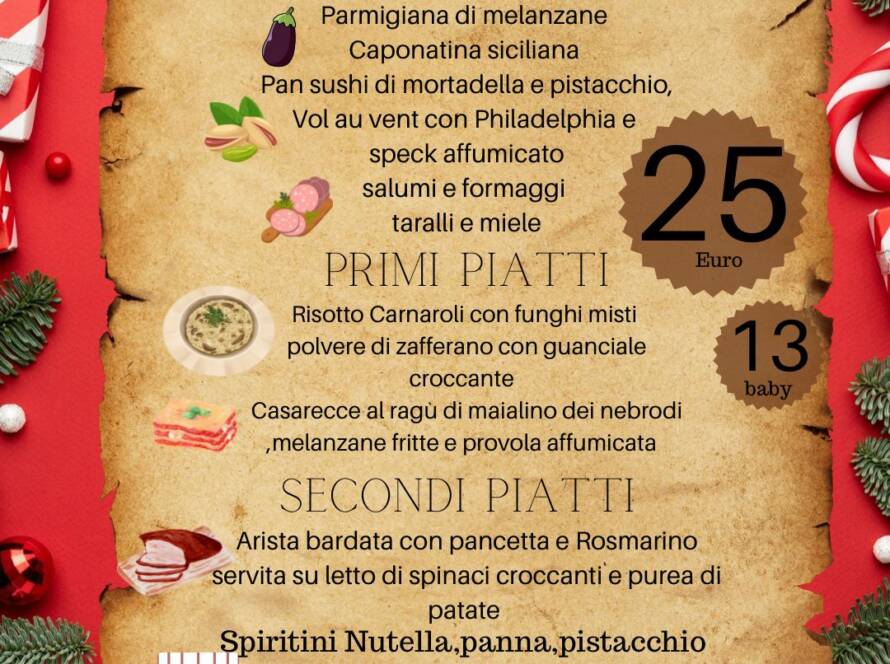 Pranzo immacolata 8 dicembre